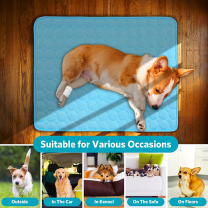 Dog Cooling Mat Pet Cooling Mat Cooling Pad for Sleeping Cooling Pad for Bed Dog Crate Pad Pressure Activated Cooling Mat for Dogs and Cats Keeps Dogs and Cats Cool in Summer for Cars