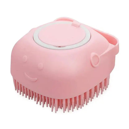 Pet Bath Brush Dog Cat Massage Shampoo Dispenser Silicone Pet Hair Comb Grooming Tool Puppy Hair Removal Brushes Pets Supplies